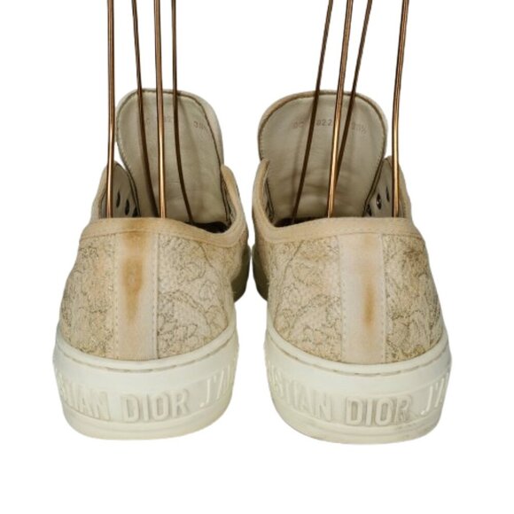 Christian Dior Canvas Embroidered Jardin D'Hiver Walk'N'Dior Low Top Sneakers - Picture 5 of 8